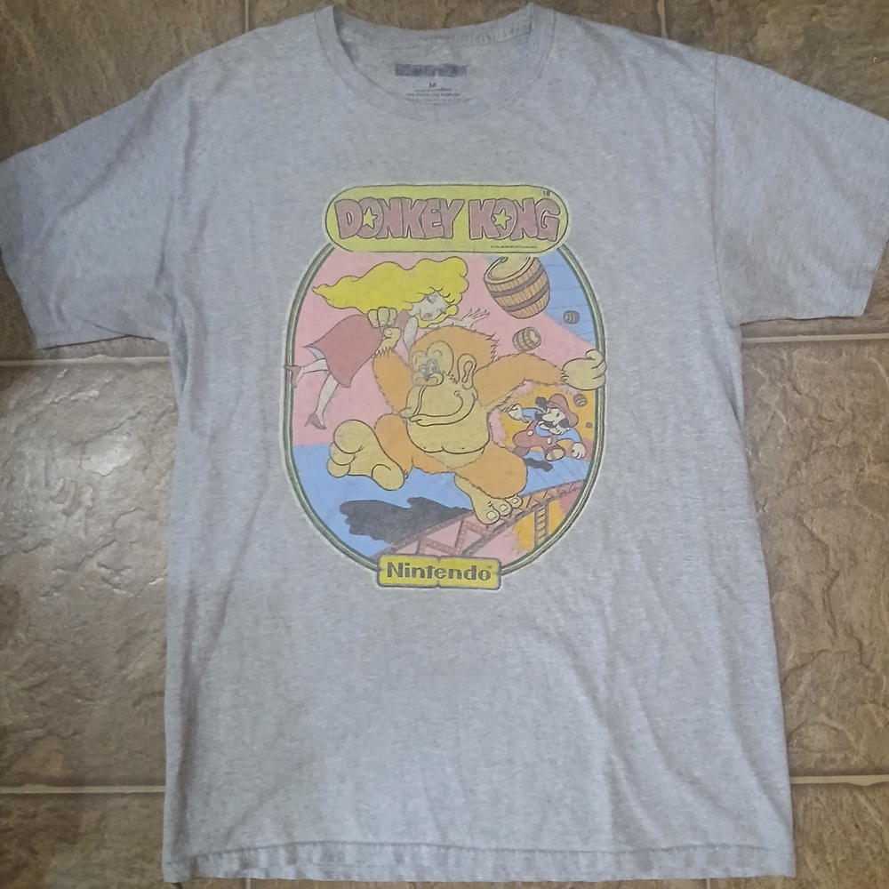 Nintendo Donkey Kong Graphic Kids T-Shirt in Heather Gray